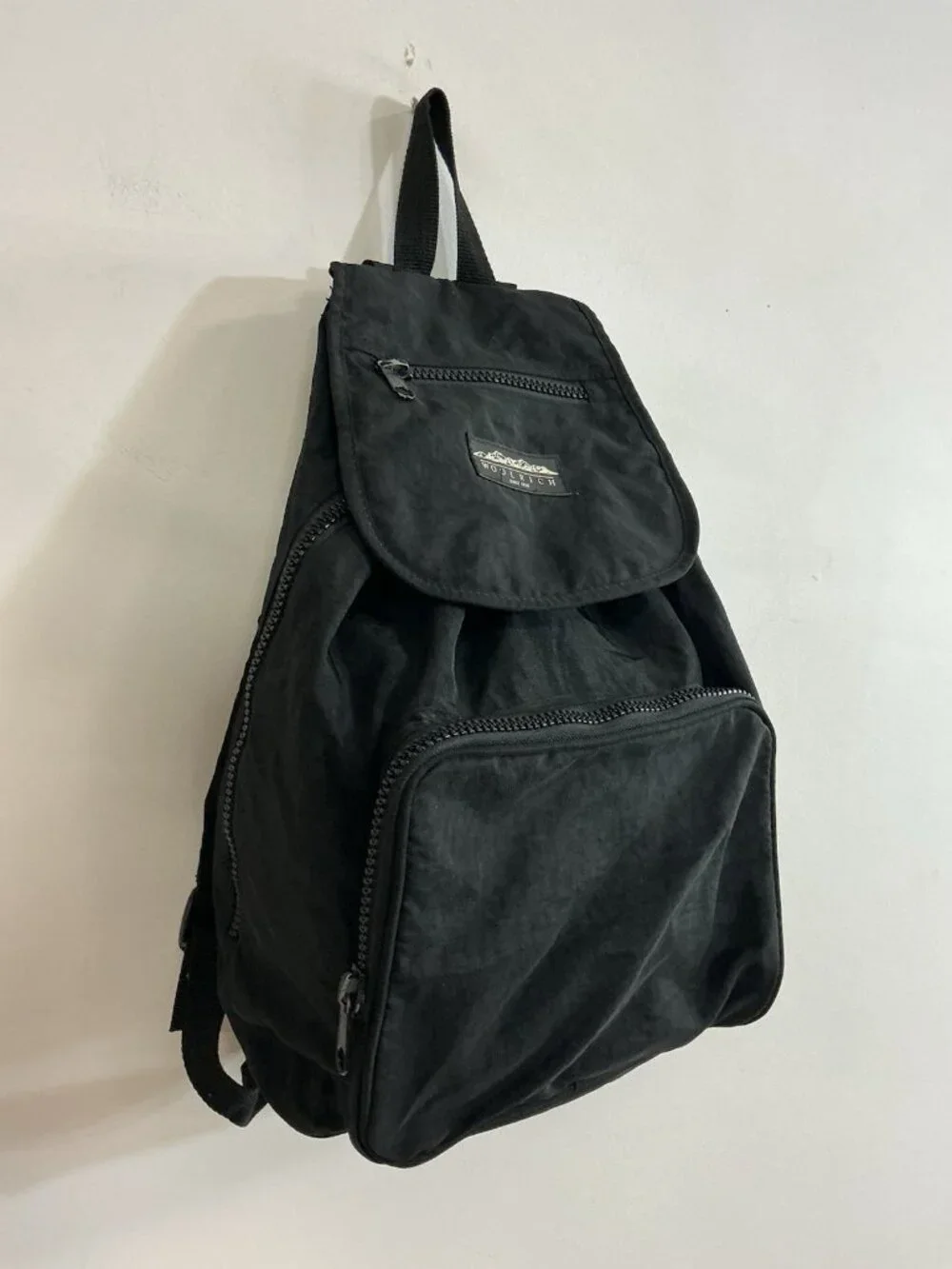 Vintage Woolrich Backpack Black Nylon Bag